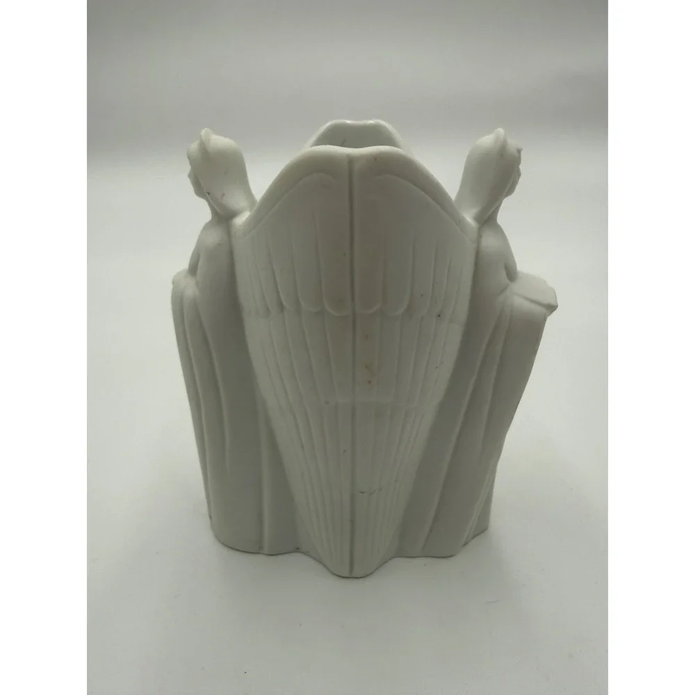 Avon Angel Votive Candle  Holder‎ White Bisque